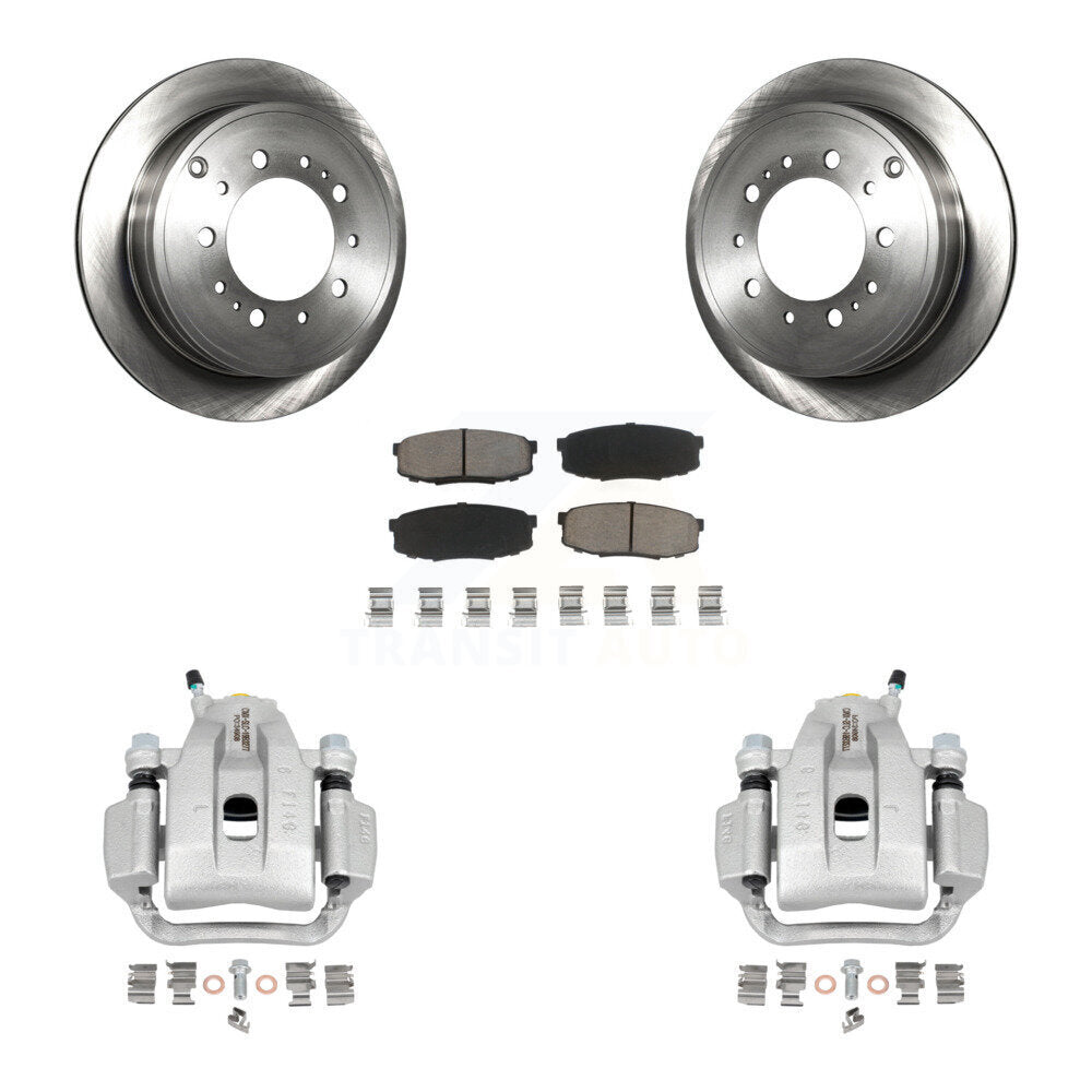 Rear Disc Brake Caliper Rotors And Ceramic Pads Kit For Toyota Tundra Sequoia KC8-100489C