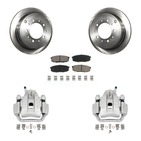 Rear Disc Brake Caliper Rotors And Ceramic Pads Kit For Toyota Tundra Sequoia KC8-100489C