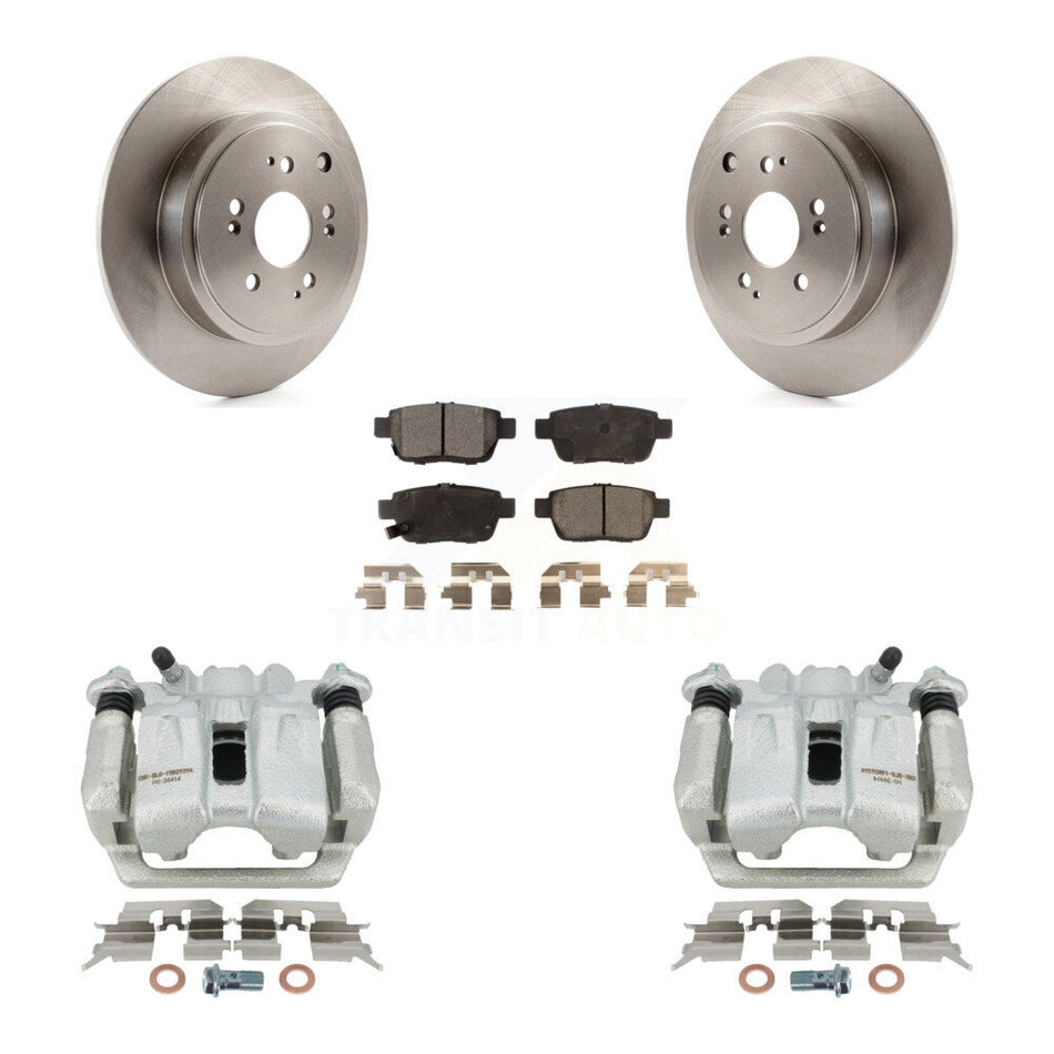 Rear Disc Brake Caliper Rotors And Semi-Metallic Pads Kit For 2006-2014 Honda Ridgeline KC8-100489P