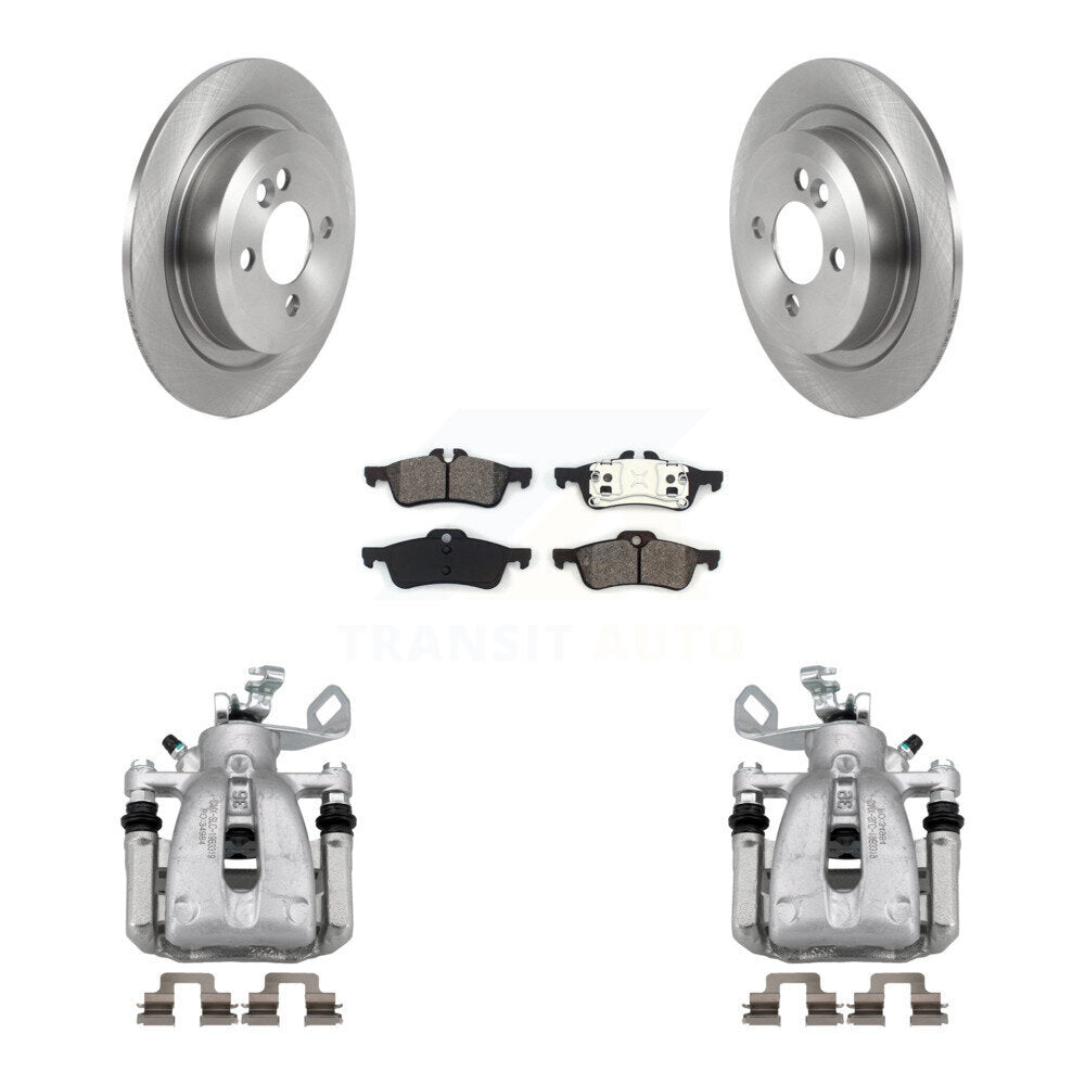 Rear Disc Brake Caliper Rotor And Semi-Metallic Pad Kit For 2007 Mini Cooper Convertible KC8-100489S