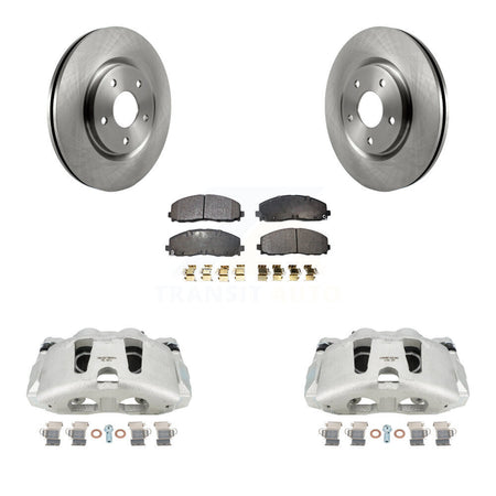 Front Disc Brake Caliper Rotors And Ceramic Pads Kit For 2014-2020 Dodge Journey KC8-100489T by Transit Auto