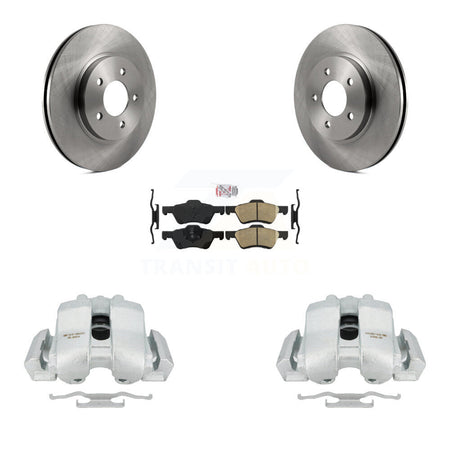 Front Disc Brake Caliper Rotors And Ceramic Pads Kit For Ford Escape Mercury Mariner KC8-100490N by Transit Auto