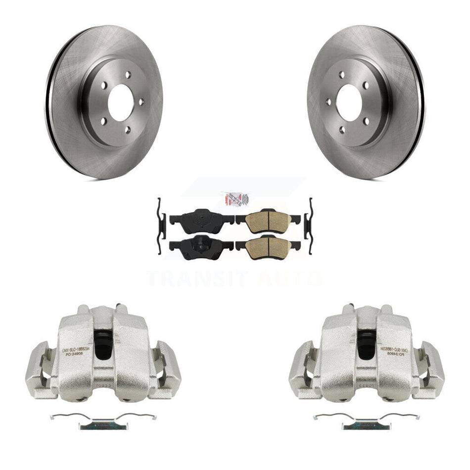 Front Disc Brake Caliper Rotors And Ceramic Pads Kit For Ford Escape Mercury Mariner KC8-100490N