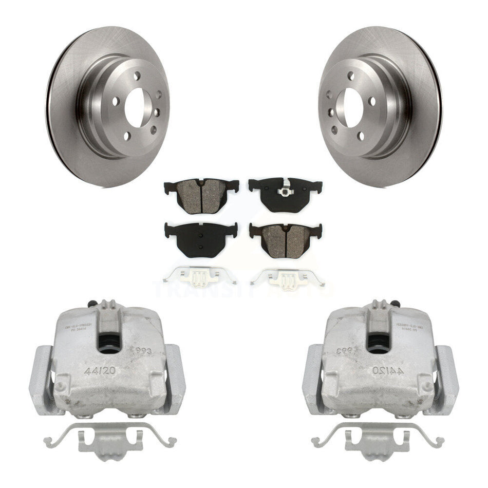 Rear Disc Brake Caliper Rotors And Semi-Metallic Pads Kit For BMW X5 X6 KC8-100490S
