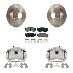 Rear Disc Brake Caliper Rotors And Semi-Metallic Pads Kit For 2007-2009 Hyundai Santa Fe KC8-100492S
