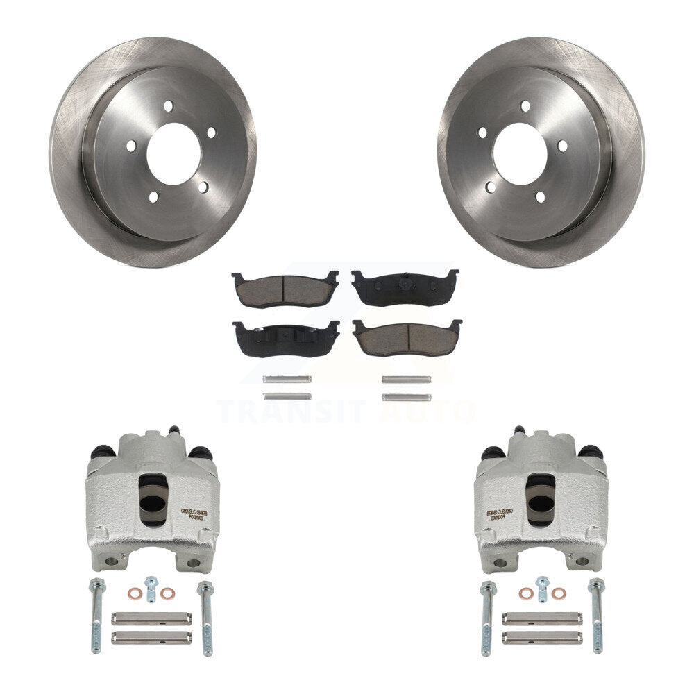 Rear Disc Brake Caliper Rotors And Ceramic Pads Kit For Lincoln Blackwood KC8-100493C