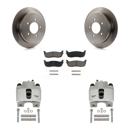 Rear Disc Brake Caliper Rotors And Ceramic Pads Kit For 1997-1998 Ford F-150 Expedition KC8-100495C