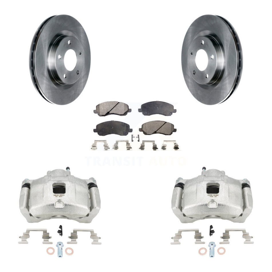 Front Brake Caliper Rotors & Ceramic Pad Kit For Jeep Patriot Dodge Compass Chrysler 200 KC8-100495T