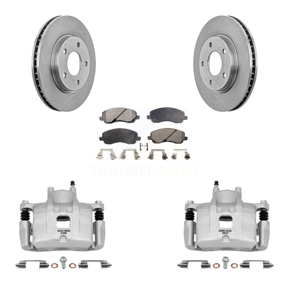 Front Disc Brake Caliper Rotors And Ceramic Pads Kit For Mitsubishi Lancer KC8-100496T