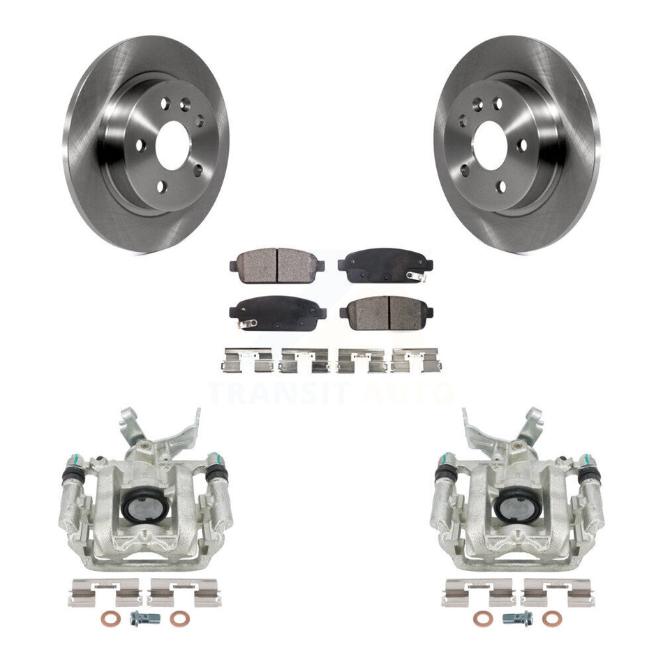 Rear Disc Brake Caliper Rotors And Semi-Metallic Pads Kit For Chevrolet Buick Encore Sonic Trax KC8-100497P