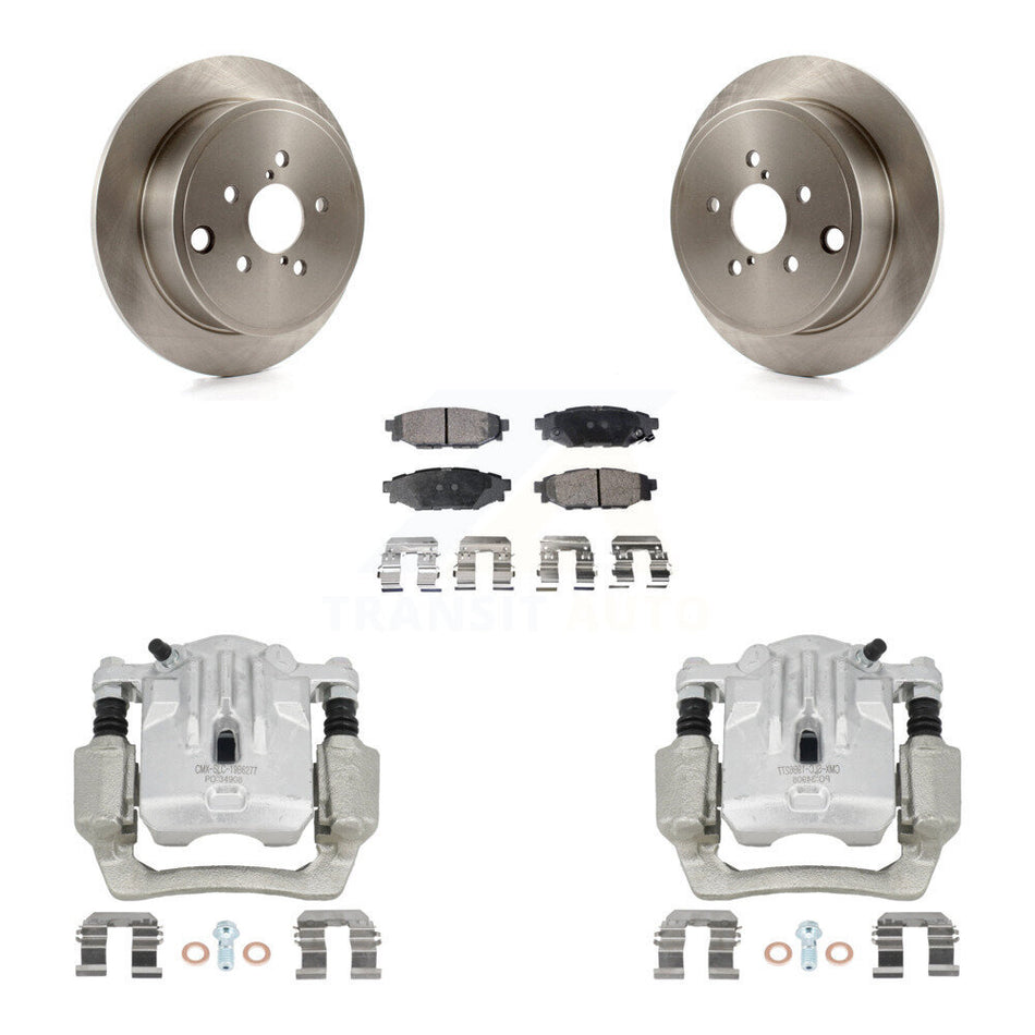 Rear Disc Brake Caliper Rotors And Semi-Metallic Pads Kit For Subaru Outback Legacy KC8-100498P