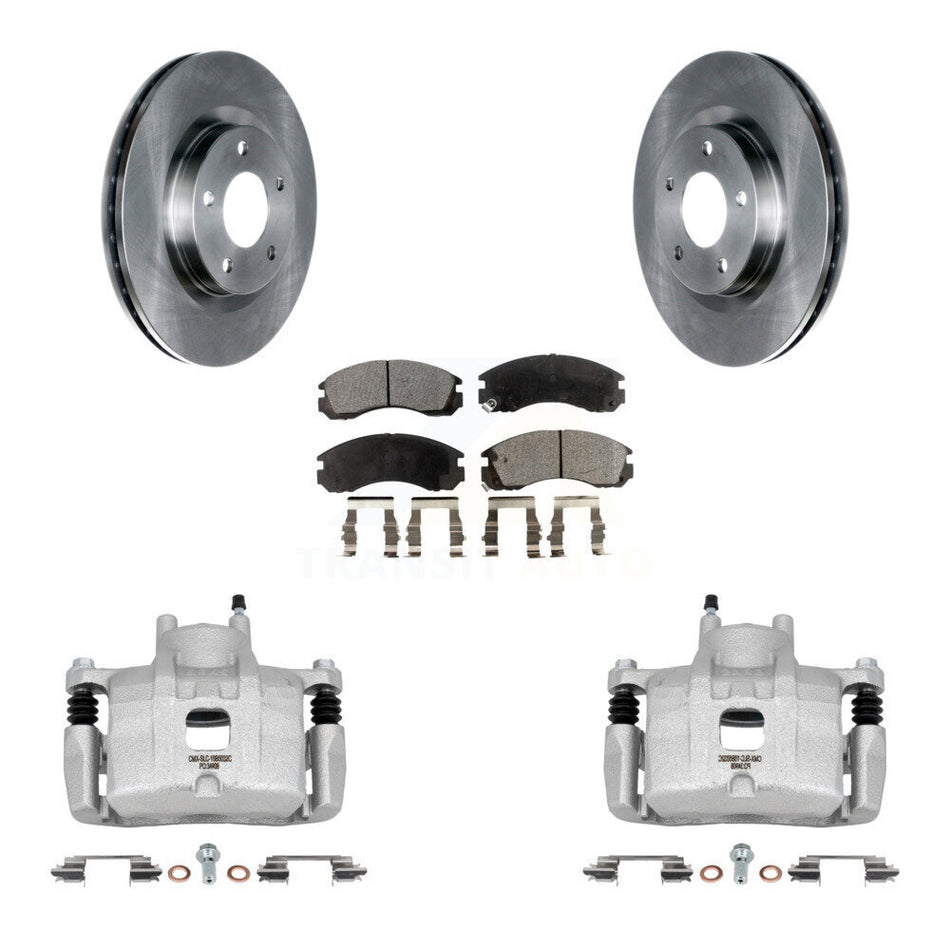 Front Disc Brake Caliper Rotors And Ceramic Pads Kit For Mitsubishi Lancer KC8-100498T