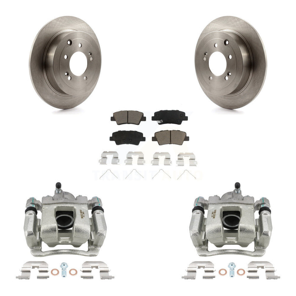 Rear Disc Brake Caliper Rotors And Ceramic Pads Kit For Hyundai Tucson Kia Sportage KC8-100499C