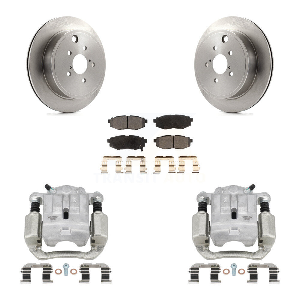 Rear Disc Brake Caliper Rotors And Semi-Metallic Pads Kit For Subaru Outback Legacy KC8-100500P