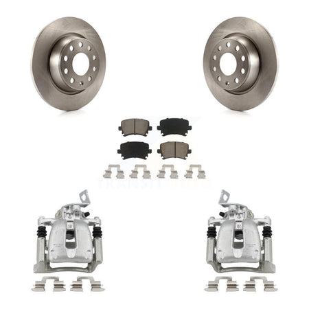 Rear Disc Brake Caliper Rotors And Ceramic Pads Kit For Volkswagen CC Passat KC8-100501C