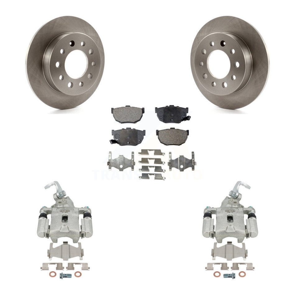 Rear Disc Brake Caliper Rotors And Semi-Metallic Pads Kit For Hyundai Tiburon KC8-100503P