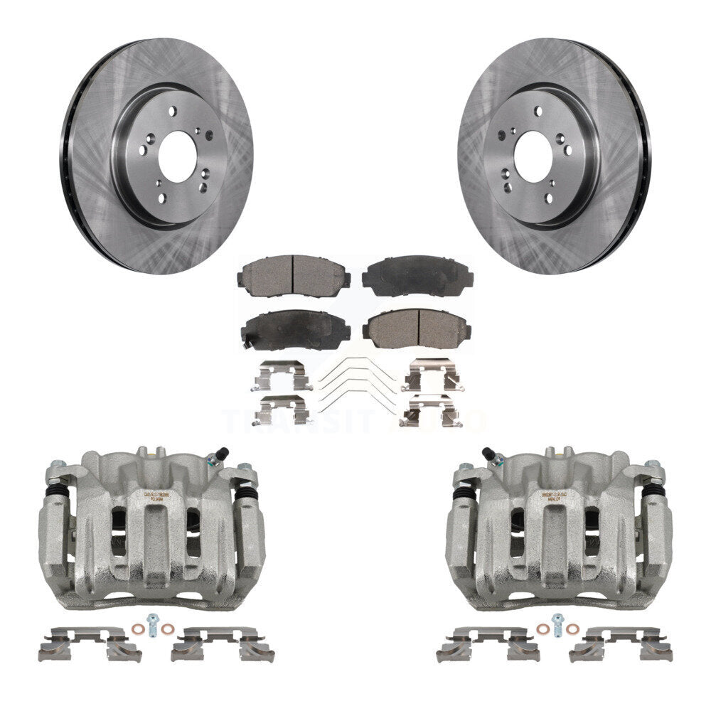 Front Disc Brake Caliper Rotors And Ceramic Pads Kit For Honda CR-V Crosstour Accord KC8-100503T