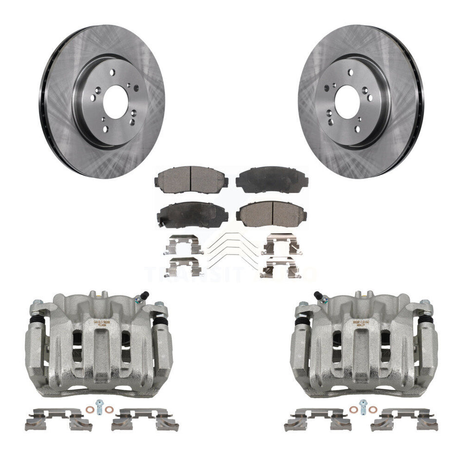 Front Disc Brake Caliper Rotors And Ceramic Pads Kit For Honda CR-V Crosstour Accord KC8-100503T