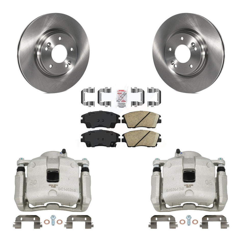 Front Disc Brake Caliper Rotors And Ceramic Pads Kit For Hyundai Tucson Kia Sportage KC8-100504N