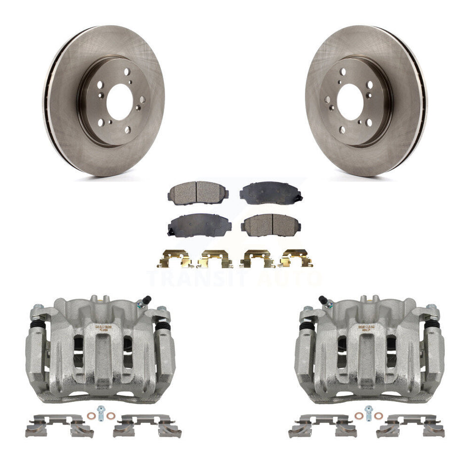Front Disc Brake Caliper Rotors And Ceramic Pads Kit For 2005-2010 Honda Odyssey KC8-100504T