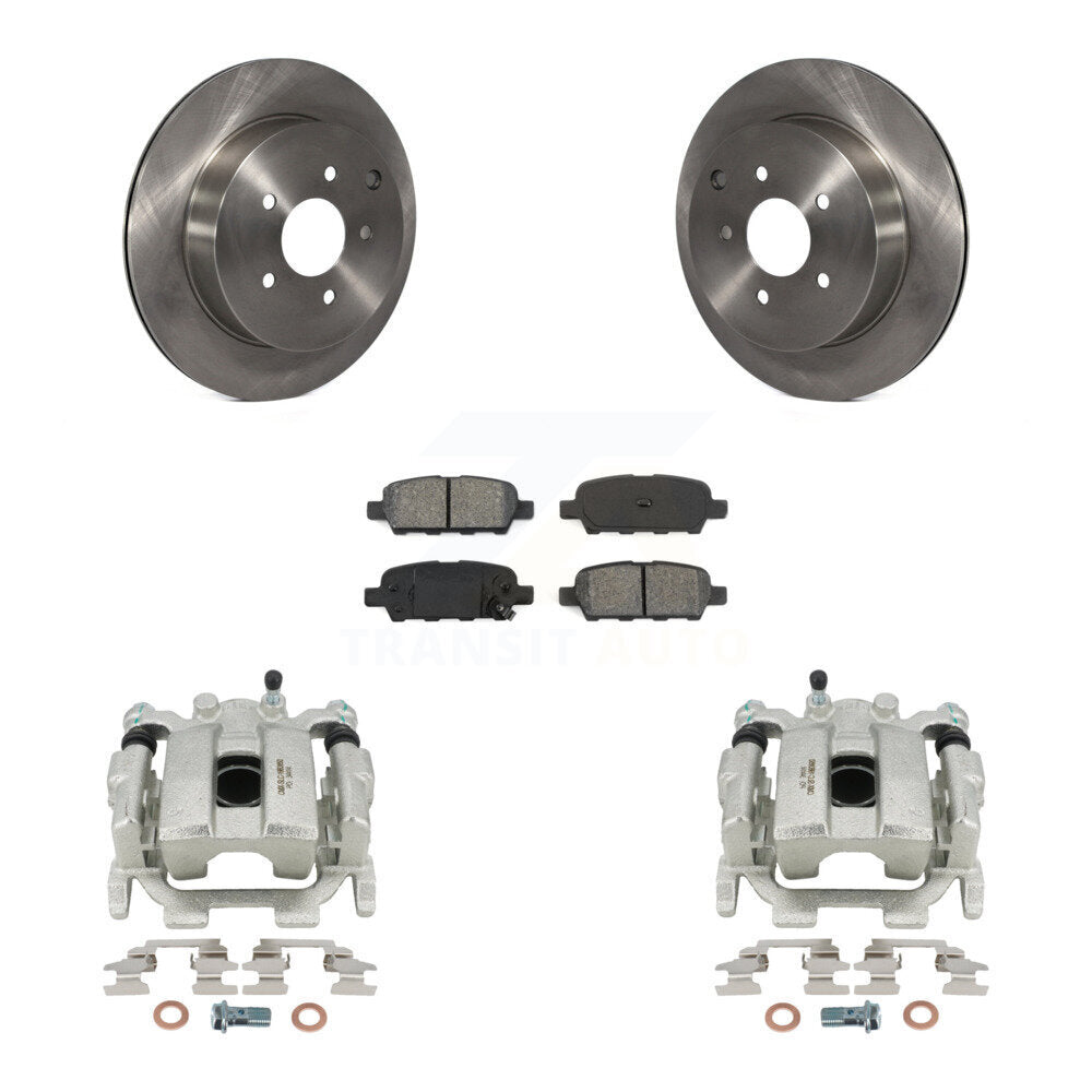 Rear Disc Brake Caliper Rotors And Semi-Metallic Pads Kit For INFINITI FX35 QX70 FX37 KC8-100505S by Transit Auto