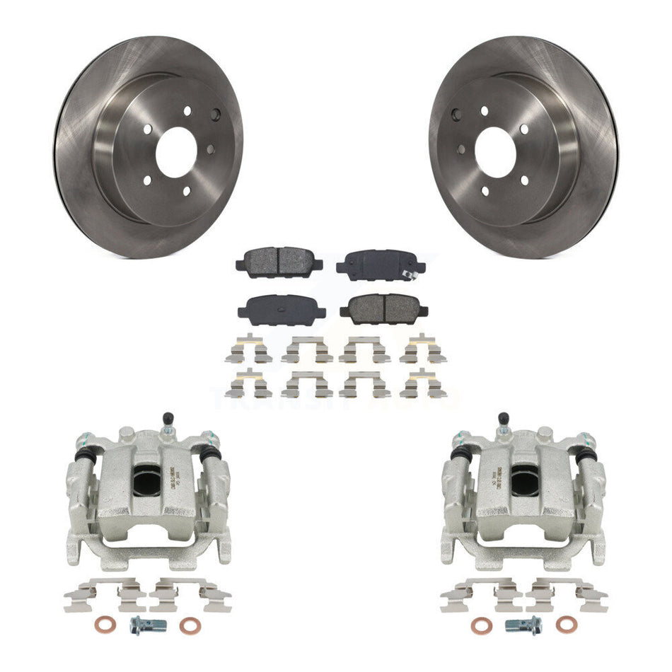 Rear Disc Brake Caliper Rotors And Semi-Metallic Pads Kit For INFINITI FX35 QX70 FX37 KC8-100505S