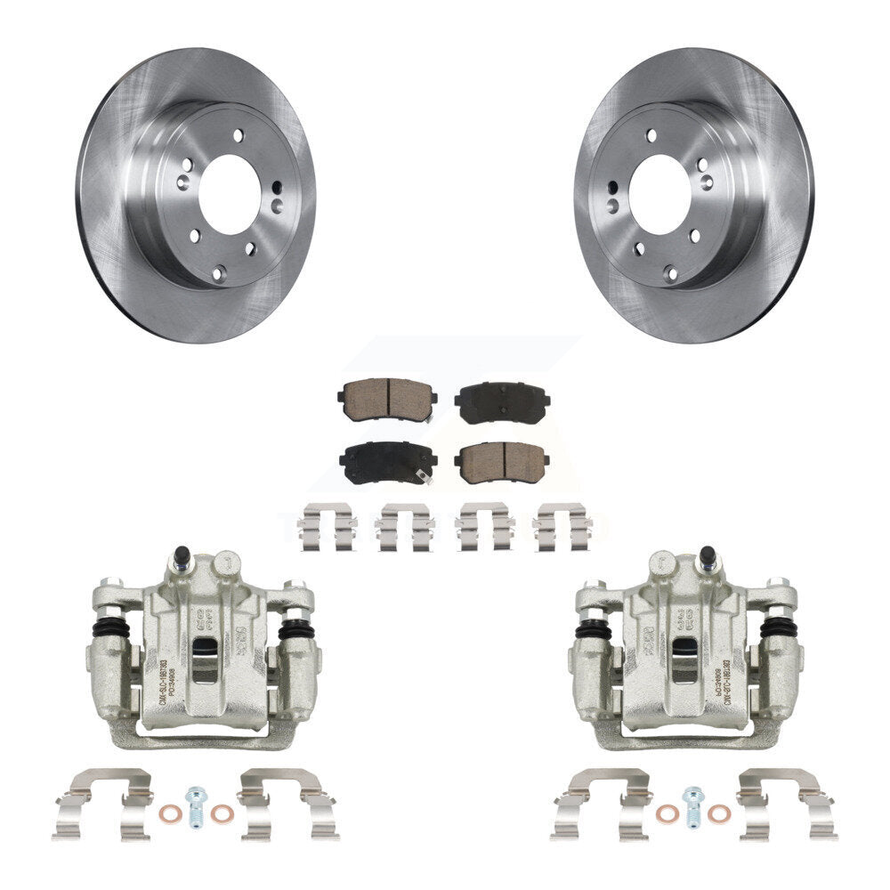 Rear Disc Brake Caliper Rotors And Ceramic Pads Kit For Hyundai Sonata Kia Optima KC8-100507C