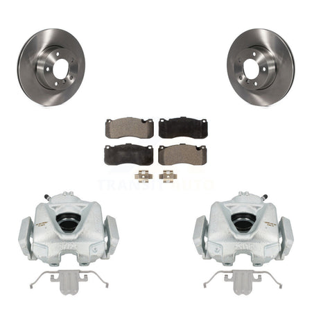 Front Disc Brake Caliper Rotors And Ceramic Pads Kit For 2012 BMW 328i 3.0L With 340mm Diameter Rotor KC8-100508T by Transit Auto