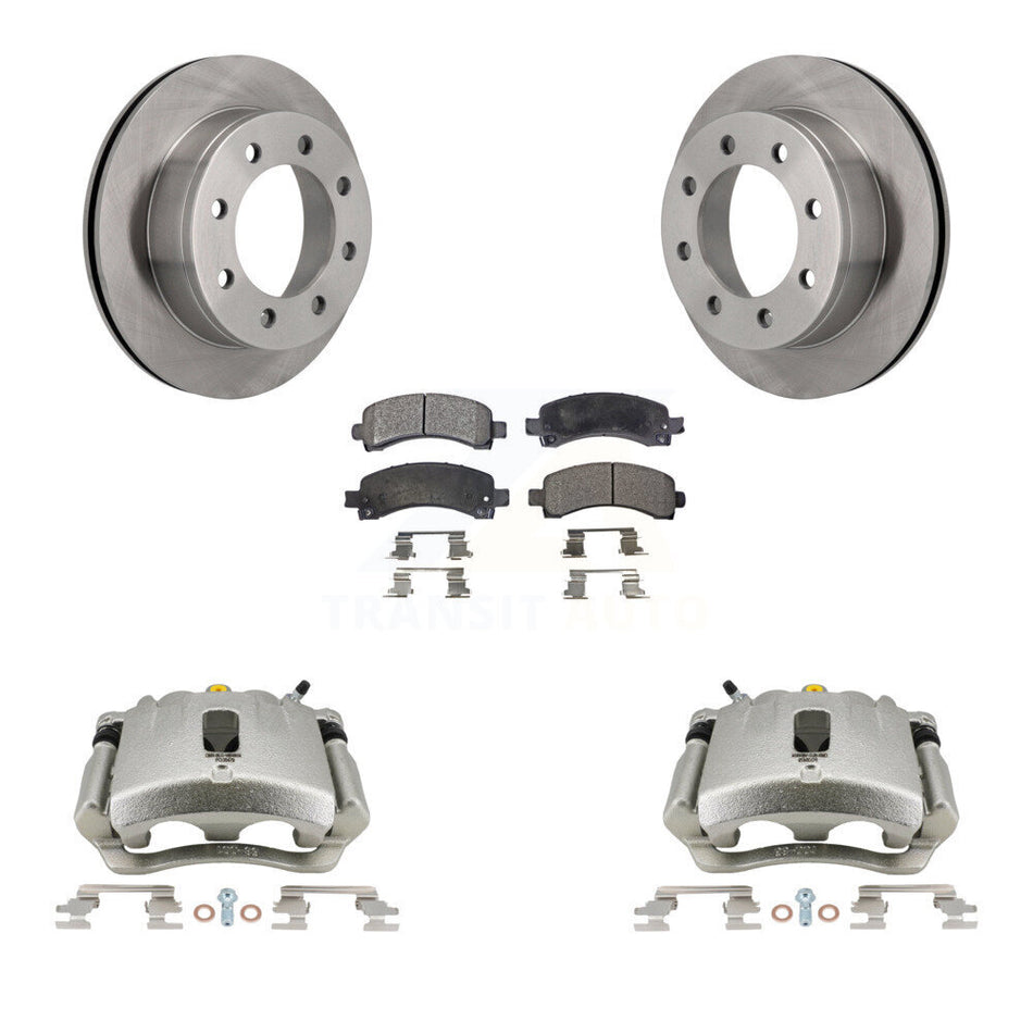 Rear Disc Brake Caliper Rotors And Semi-Metallic Pads Kit For Chevrolet Express 3500 2500 GMC Savana KC8-100509P