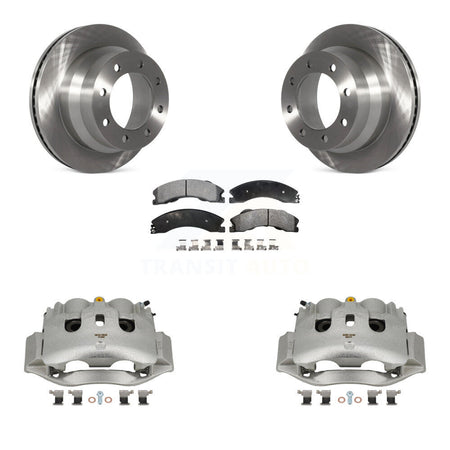 Rear Brake Caliper Rotor And Semi-Metallic Pad Kit For GMC Savana 3500 Chevrolet Express KC8-100510P