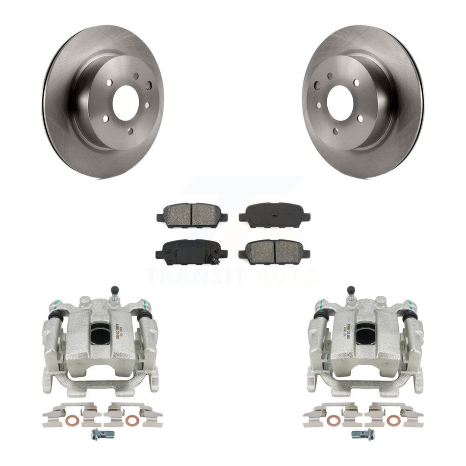 Rear Disc Brake Caliper Rotors And Semi-Metallic Pads Kit For INFINITI G37 Nissan 370Z G25 Q40 M35 M45 KC8-100510S