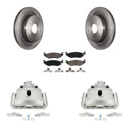 Rear Disc Brake Caliper Rotors And Ceramic Pads Kit For Dodge Ram 1500 KC8-100511C