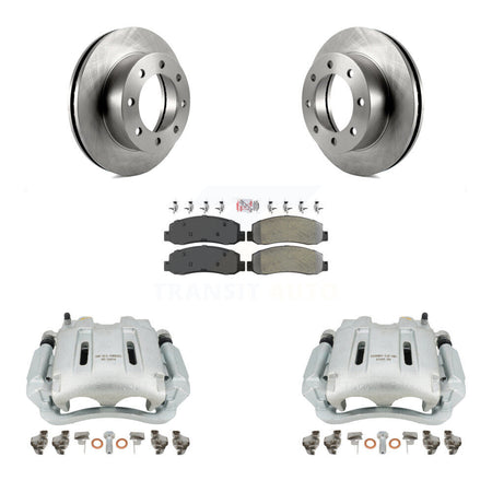 Front Disc Brake Caliper Rotors And Semi-Metallic Pads Kit For Ford F-250 Super Duty F-350 KC8-100511N by Transit Auto