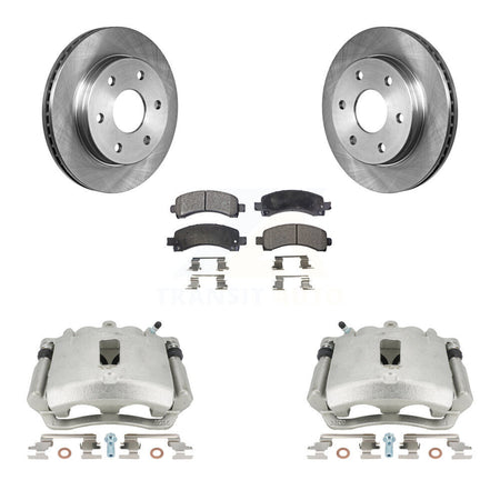 Rear Disc Brake Caliper Rotors And Semi-Metallic Pads Kit For Chevrolet Express 2500 3500 GMC Savana KC8-100511P by Transit Auto