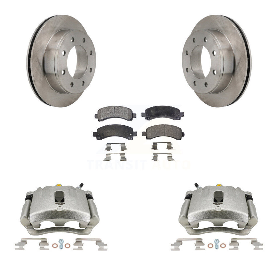 Rear Disc Brake Caliper Rotors And Semi-Metallic Pads Kit For Chevrolet Express 2500 3500 GMC Savana KC8-100511P