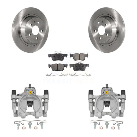 Rear Disc Brake Caliper Rotors And Semi-Metallic Pads Kit For Ford Fusion Lincoln MKZ KC8-100512P