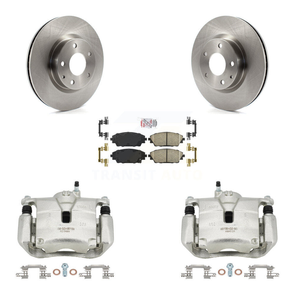 Front Disc Brake Caliper Rotors And Ceramic Pads Kit For Mazda 3 CX-3 Sport KC8-100514N