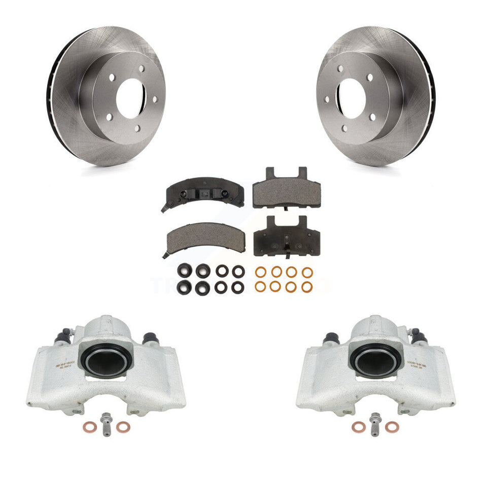 Front Disc Brake Caliper Rotors And Ceramic Pads Kit For 1990-2002 Chevrolet Astro GMC Safari AWD KC8-100514T