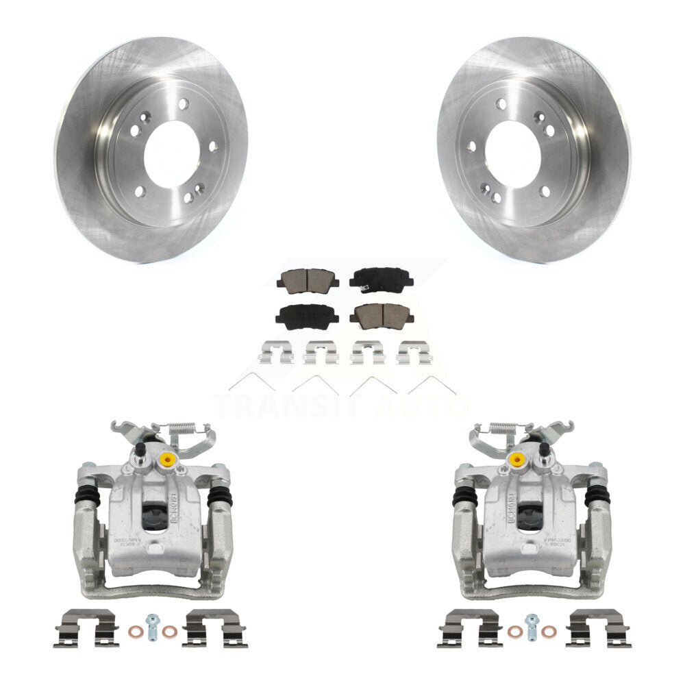 Rear Disc Brake Caliper Rotors And Ceramic Pads Kit For Hyundai Elantra Kia Niro Ioniq KC8-100515C