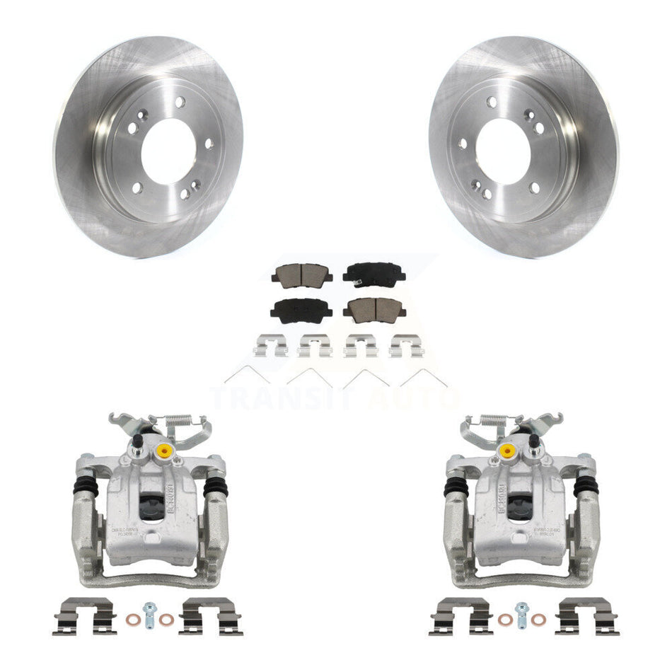 Rear Disc Brake Caliper Rotors And Ceramic Pads Kit For Hyundai Elantra Kia Niro Ioniq KC8-100515C