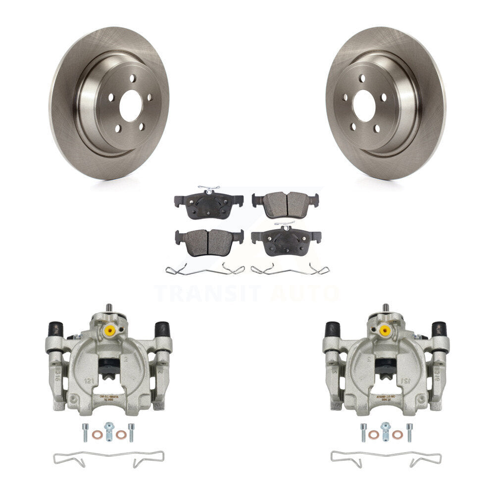 Rear Brake Caliper Rotors & Semi-Metallic Pad Kit For Ford Edge Lincoln MKX Nautilus MKZ KC8-100515P