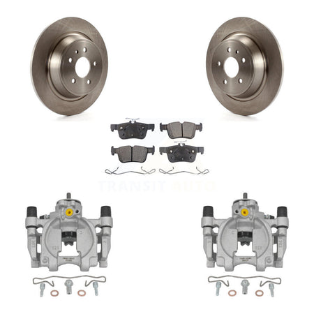 Rear Disc Brake Caliper Rotors And Semi-Metallic Pads Kit For Lincoln Continental KC8-100516P