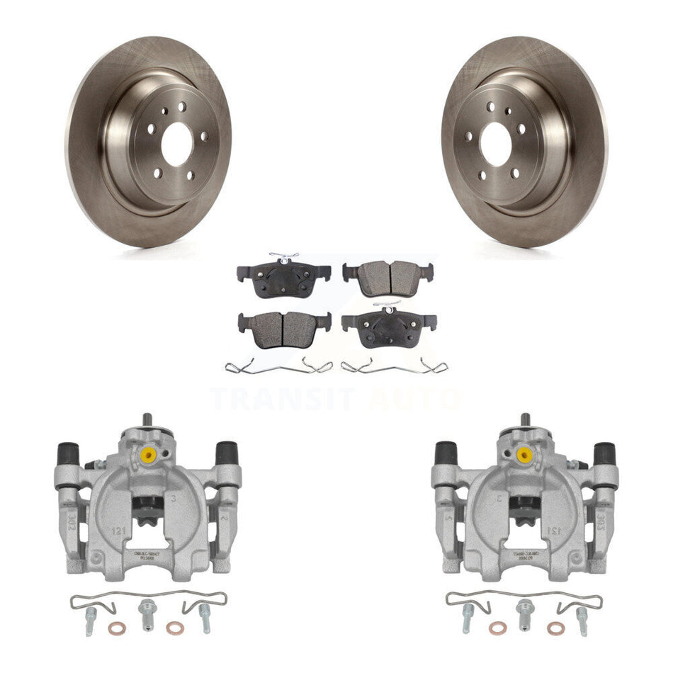 Rear Disc Brake Caliper Rotors And Semi-Metallic Pads Kit For Lincoln Continental KC8-100516P