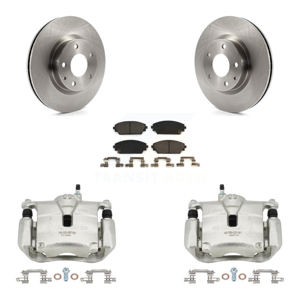 Front Disc Brake Caliper Rotors And Ceramic Pads Kit For Mazda 3 CX-3 Sport KC8-100516T