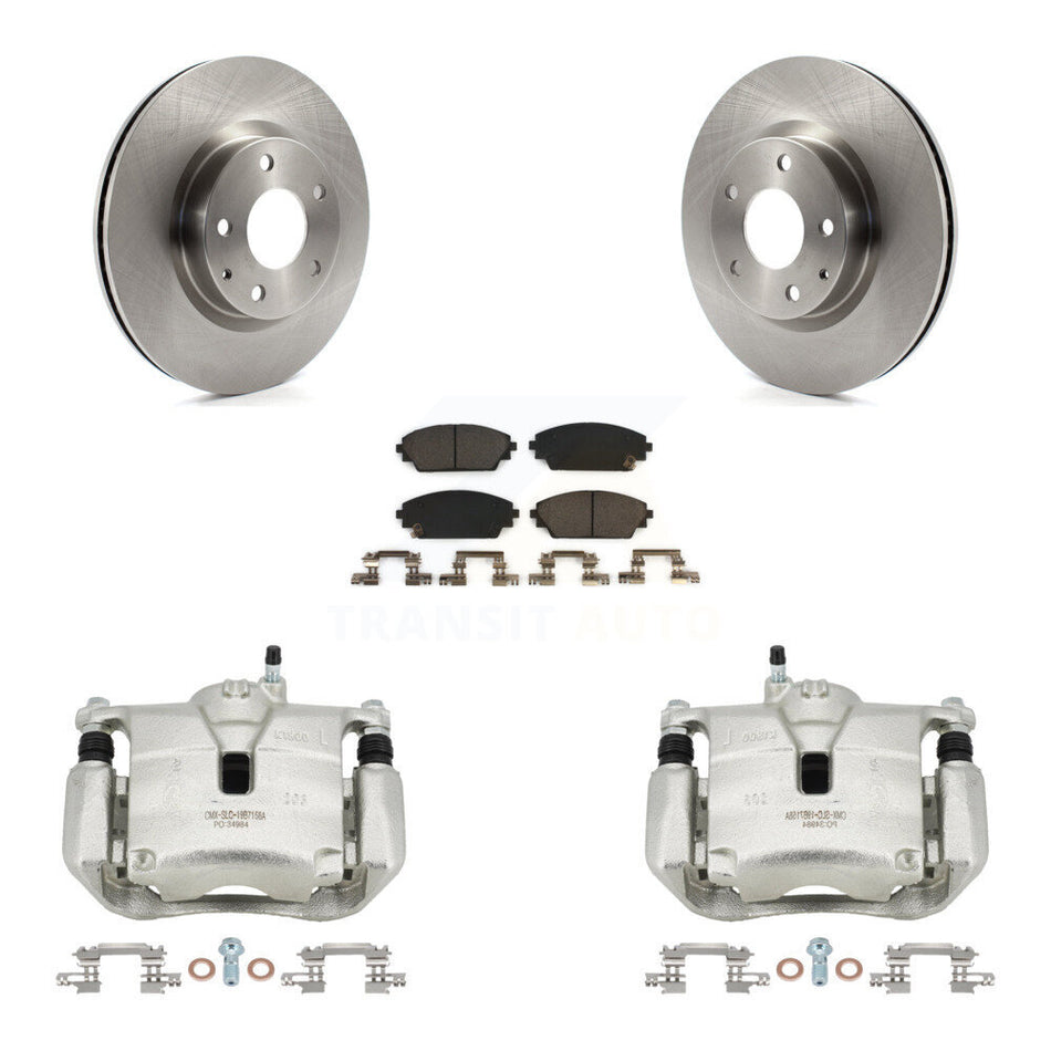 Front Disc Brake Caliper Rotors And Ceramic Pads Kit For Mazda 3 CX-3 Sport KC8-100516T