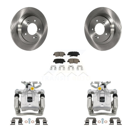 Rear Disc Brake Caliper Rotors And Ceramic Pads Kit For Hyundai Ioniq Kia Niro KC8-100517C