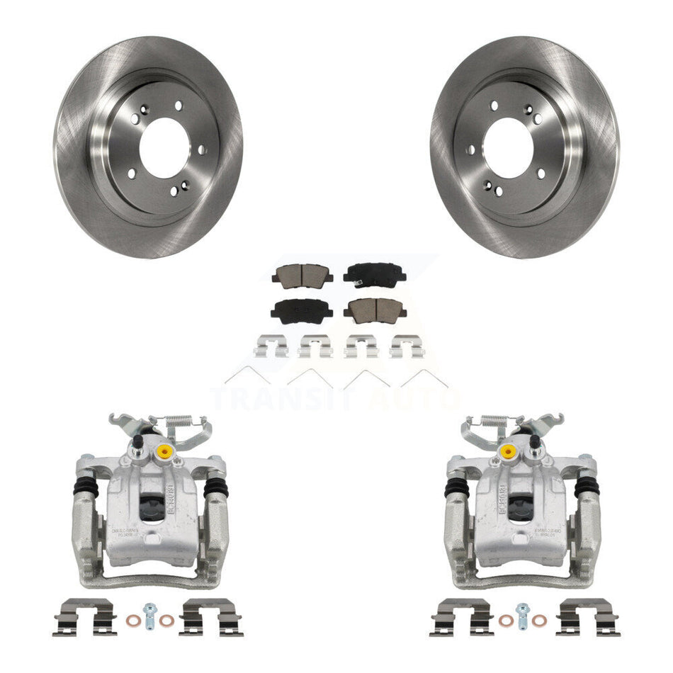 Rear Disc Brake Caliper Rotors And Ceramic Pads Kit For Hyundai Ioniq Kia Niro KC8-100517C