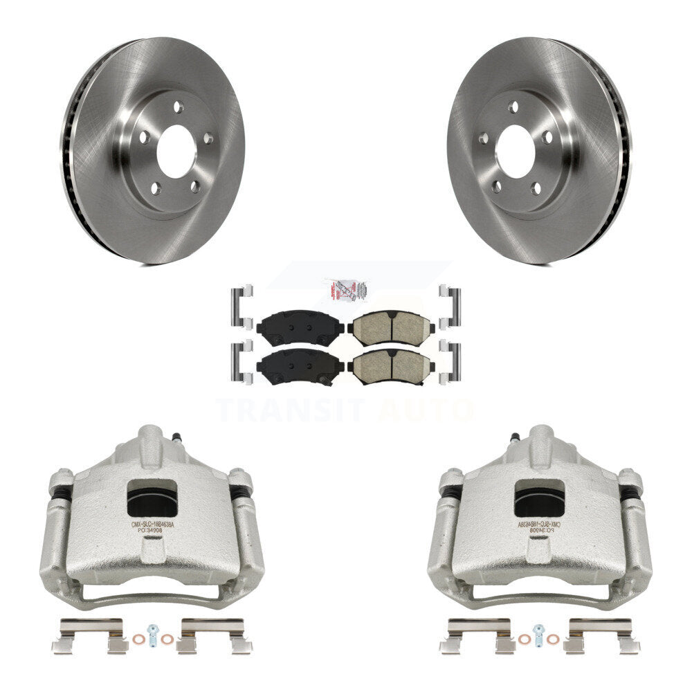 Front Brake Caliper Rotor Ceramic Pad Kit For Chevrolet Impala Buick LeSabre Monte Carlo KC8-100517N