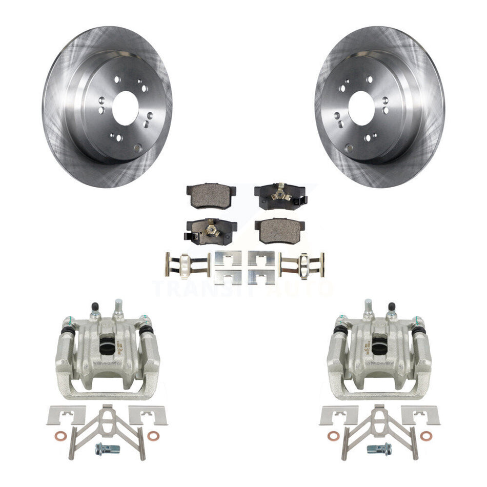 Rear Disc Brake Caliper Rotors And Semi-Metallic Pads Kit For Honda CR-V Acura RDX KC8-100517P