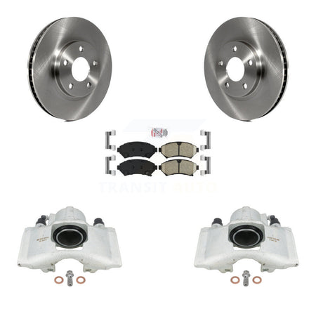 Front Disc Brake Caliper Rotors And Ceramic Pads Kit For 1997-1999 Cadillac DeVille rear brakes With Heavy Duty Brakes KC8-100518N by Transit Auto